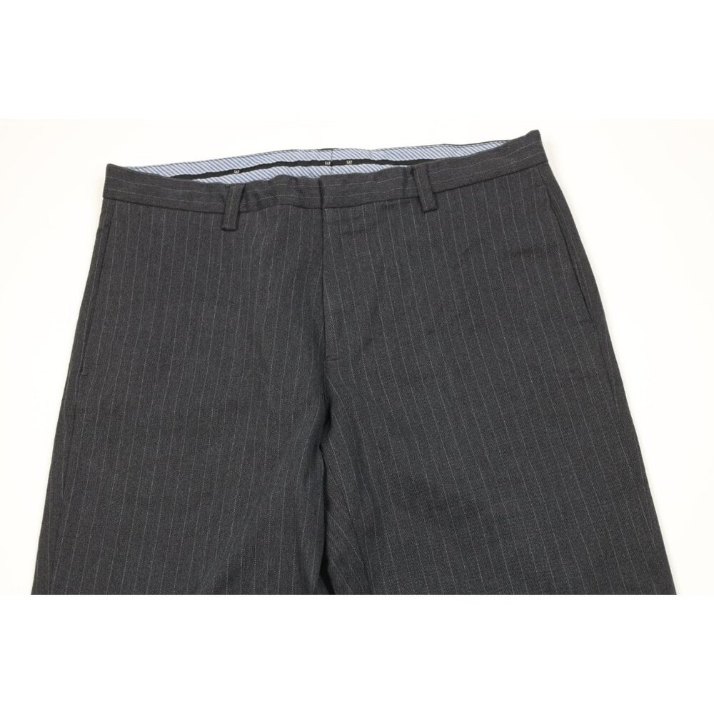 Vintage Y2K 2005 Gap Mens 34x34 Faded Heavyweight Striped Wide Leg Chino Pants - Picture 2 of 10